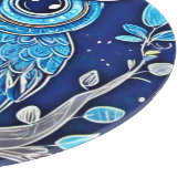 チョークお洒落フクロウ カッティングボード (角)