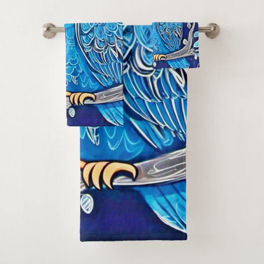 チョークお洒落フクロウ バスタオルセット (インサイチュ)