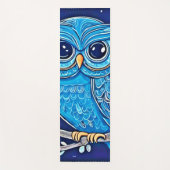チョークお洒落フクロウ ヨガマット (正面)