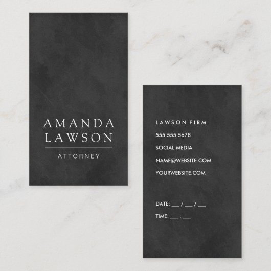 チョークお洒落ボードアポイントメント 予約カード (正面/裏面)