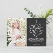チョークお洒落ボード最初の聖餐式 サンキューカード (スタンド正面)