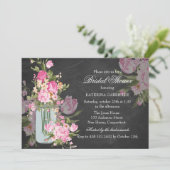 チョークかわいらしボード&メイスンジャーブライダルシャワー招待状 招待状 (スタンド正面)