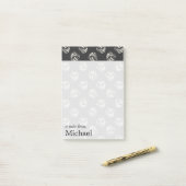 チョークによって描かれるヨットパターン|はあなたの名前を加えます ポストイット (デスク上)