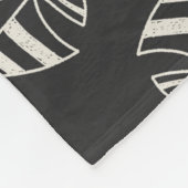 チョークによって描かれるヨットパターン フリースブランケット (角)