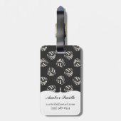 チョークによって描かれるヨットパターン ラゲッジタグ (裏面縦)