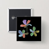 チョークのような花 缶バッジ (正面&裏面)