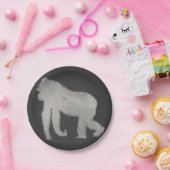 チョークのゴリラ ペーパープレート (パーティー)