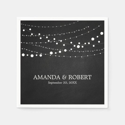 チョークのストリングラ素朴イッ結婚ト スタンダードカクテルナプキン (正面)