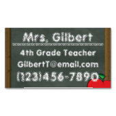 チョークの先生情報磁気名刺 マグネット名刺 (正面)