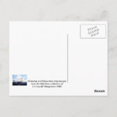 チョークの崖の近くの海のレース ポストカード (裏面)