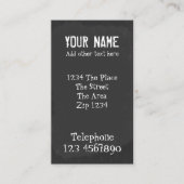 チョークの文字の効果の黒板 名刺 (正面)