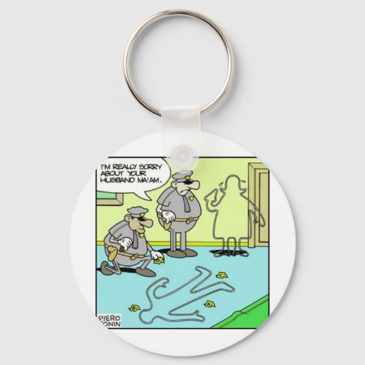 チョークの概要おもしろい警察の贈り物と収集品 キーホルダー (正面)