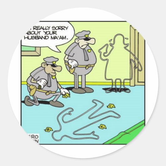 チョークの概要おもしろい警察の贈り物と収集品 ラウンドシール (正面)