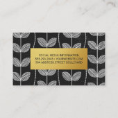 チョークの花のドードル 名刺 (裏面)