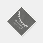 チョークインスパイアボードアイレット結婚バンティング スタンダードカクテルナプキン (角)