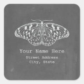 チョークインスパイアボードバタフライアドレス スクエアシール (正面)