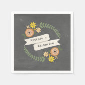 チョークインスパイアリース結婚のナプキン スタンダードカクテルナプキン (正面)