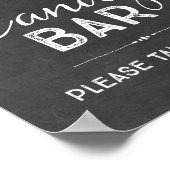 チョークウォーターカラーフラワーラッピング キャンディーバー ウェディングサイン ポスター (角)