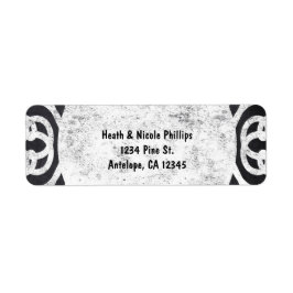 チョークエレガントフレーム招待状住所 シール