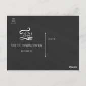 チョークエレガントボードパンプキンハッピーハローウィン ポストカード (裏面)