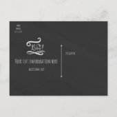 チョークエレガントボードパンプキンハローウィンパーティ インビテーションポストカード (裏面)