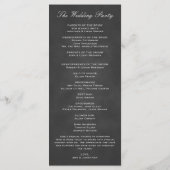 チョークエレガントボードフィリグリー結婚式 プログラム (裏面)