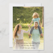 チョークエレガント父の日のカードの金箔 案内状 (裏面)