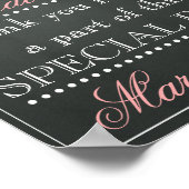 チョークカスタマイズブライダルシャワーサイン、ブライダルポスター ポスター (角)