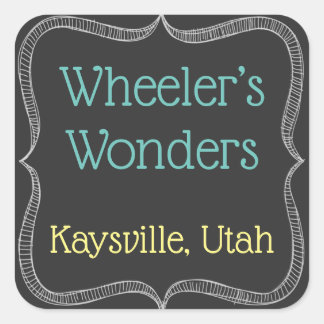 チョークカスタマイズボードラベル スクエアシール