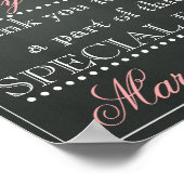 チョークカスタマイズ赤ちゃんシャワーのサイン、ウェルカムポスター ポスター (角)