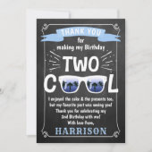 チョークカッコいいボード男の子2歳の誕生日 サンキューカード (正面)