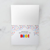 チョークカラフルボード誕生日タイポグラフィ カード (内部)