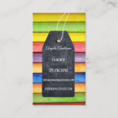 チョークカラフルBlackboard先生名刺 名刺 (正面)