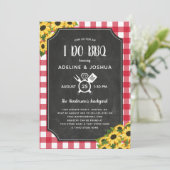 チョークギンガムサンフラワーバーベキュー夫婦のシャワーを行う 招待状 (スタンド正面)