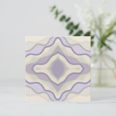 チョークグレーラベンダーオクタゴンスター幾何学的デザイン カード (スタンド正面)