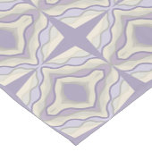 チョークグレーラベンダーオクタゴンスター幾何学的デザイン ショートテーブルランナー (コーナー)