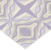 チョークグレーラベンダーオクタゴンスター幾何学的デザイン テーブルクロス (アングル)