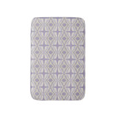 チョークグレーラベンダーオクタゴンスター幾何学的デザイン バスマット (正面縦)