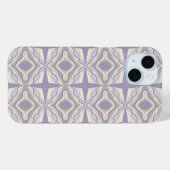 チョークグレーラベンダーオクタゴンスター幾何学的デザイン Case-Mate iPhoneケース (裏面 (横))