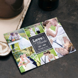 チョークコラージュ結婚のサンキューカード サンキューカード