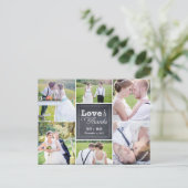 チョークコラージュ結婚のサンキューカード ポストカード (スタンド正面)