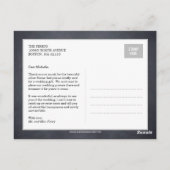 チョークコラージュ結婚のサンキューカード ポストカード (裏面)