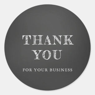 チョークサンキューステッカー ラウンドシール