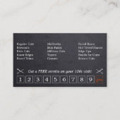 チョークシザーヒップスター理容師ショップロイヤリティ 名刺 (正面)