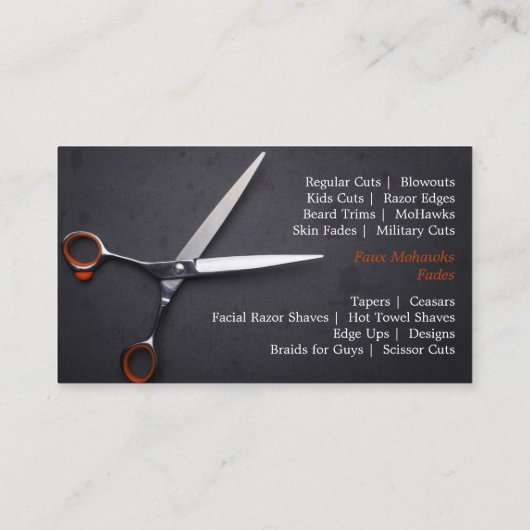 チョークシザーヒップスター理容師店 名刺 (裏面)