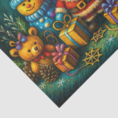 チョークスケッチかわいいクリスマスシーンおもちゃオーナメント 薄葉紙 (詳細)