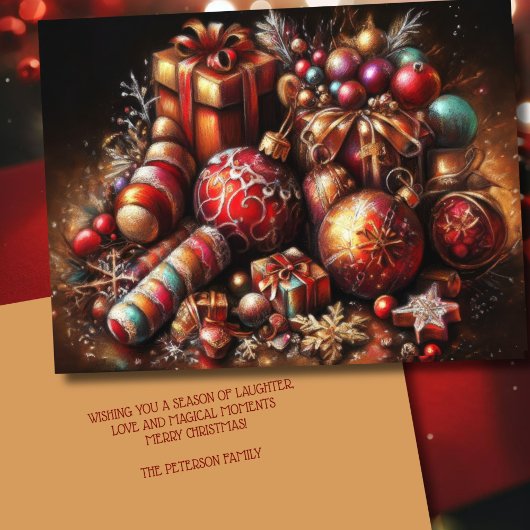 チョークスケッチクリスマスギフトキャンディオーナメント シーズンカード