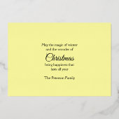 チョークスケッチクリスマスツリーキャンドル天使 箔シーズンカード (裏面)