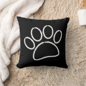 チョークスケッチドッグポープリント クッション (ブランケット)