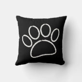 チョークスケッチドッグポープリント クッション (裏面)